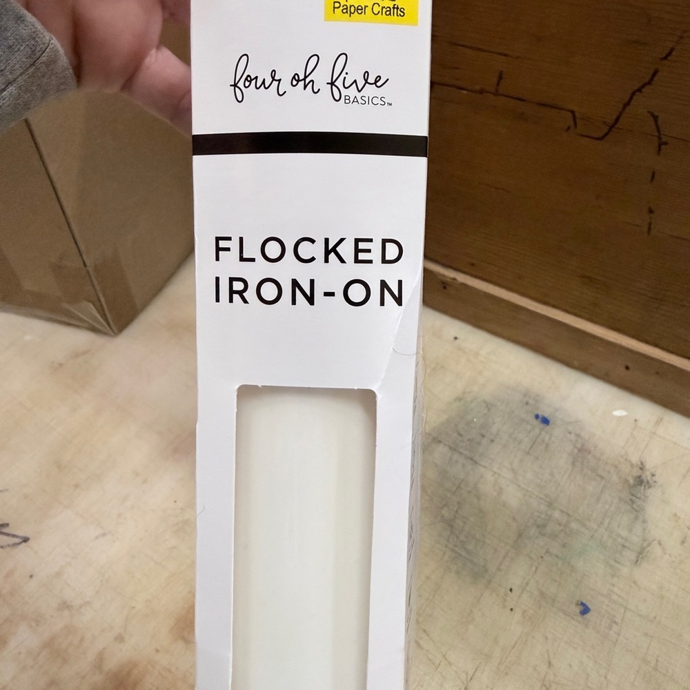 Cricut Four Oh Five Basics Flocked Iron-On White